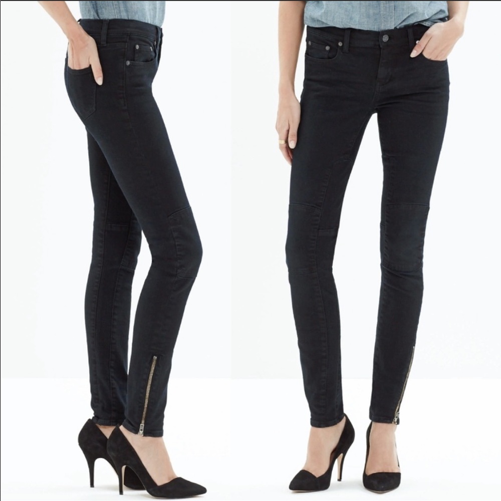 MADEWELL Skinny Skinny Zip Jeans in Rebel Wash